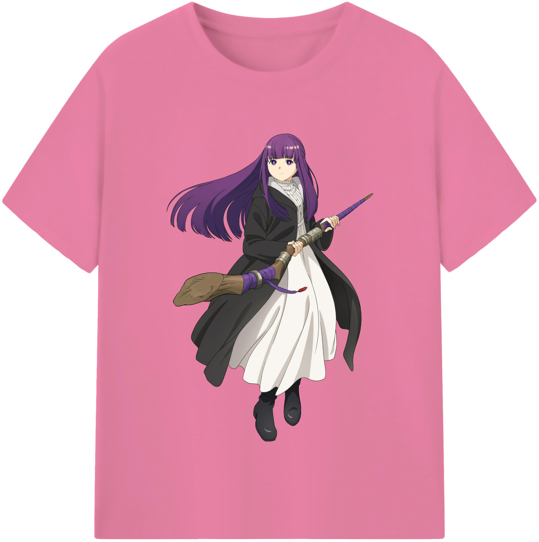 （画像用） 葬送のフリーレン Frieren 綿100％半袖Tシャツ（フロントプリント）